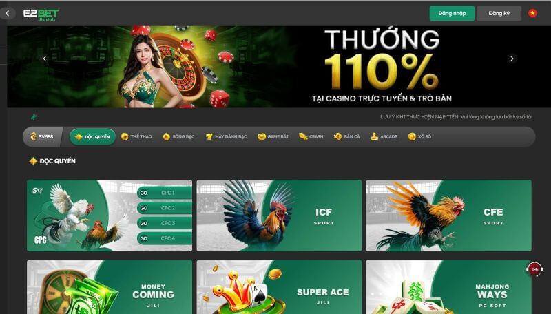 Đăng Nhập E2BET - Tham Gia Nhà Cái Cá Cược Trực Tuyến Hàng Đầu Tại Việt Nam
